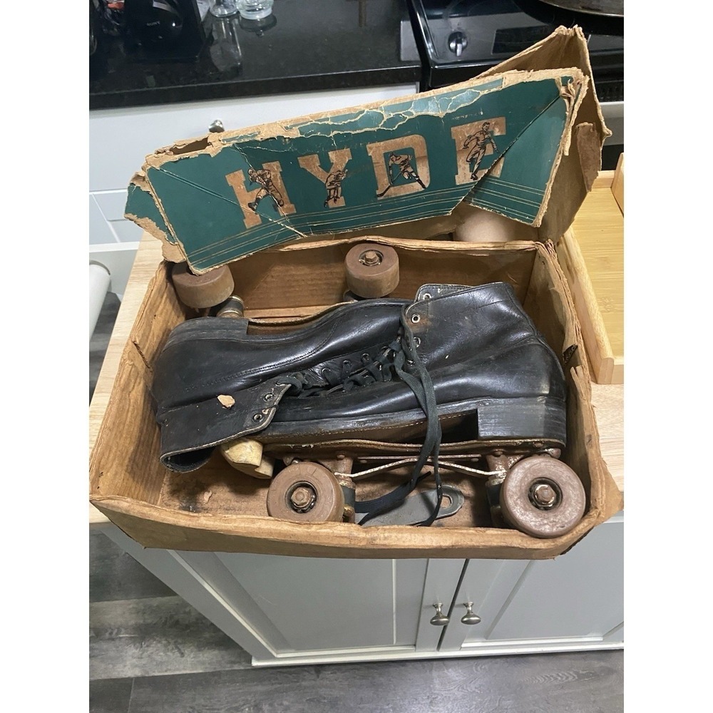 Vintage Betty Lytle Styled by HYDE  Roller Skates, Men Chicago Plates Wood Wheel